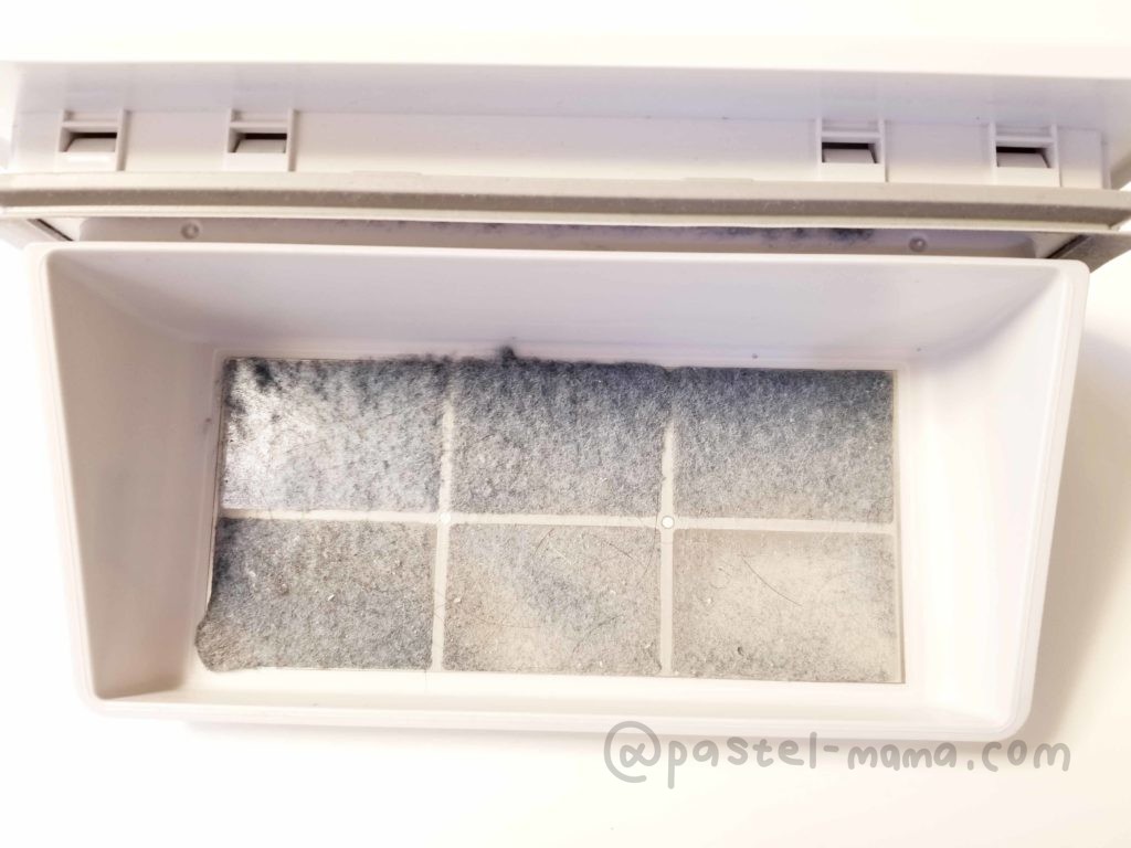 ドラム式洗濯機パナソニックNA-VX9900乾燥フィルター（掃除後）